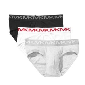 Michael Kors 3-Pk (black/white/grey) Cotton Briefs for Men